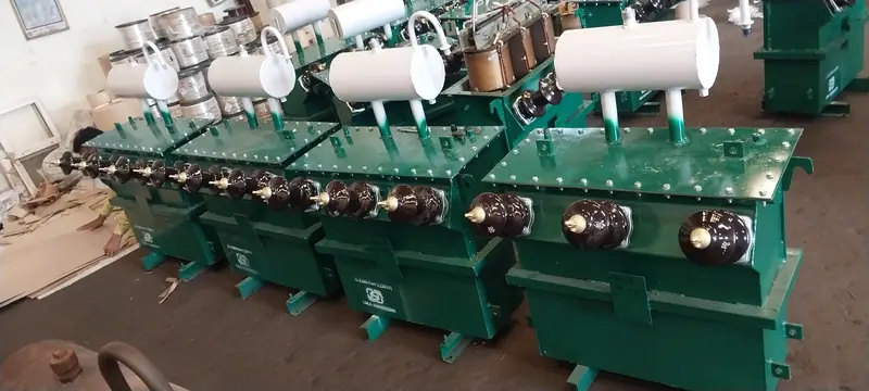 Batch of BEE star-rated distribution transformers finished at the Dynamech works, Bhopal