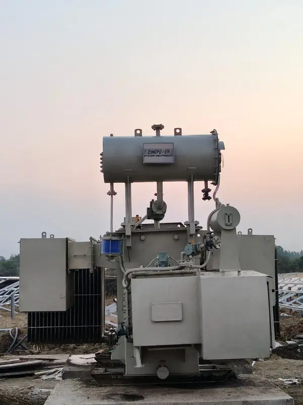2200 kVA Dynamech inverter duty transformer installed at a solar plant